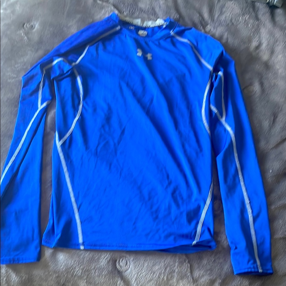 Under Armour Blue Rash Guard Swim Top